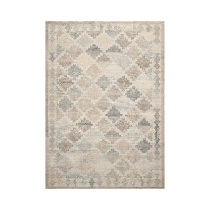LoomBloom 5x8 Beige Authentic Southwestern Moroccan Wool Oriental Area Rug