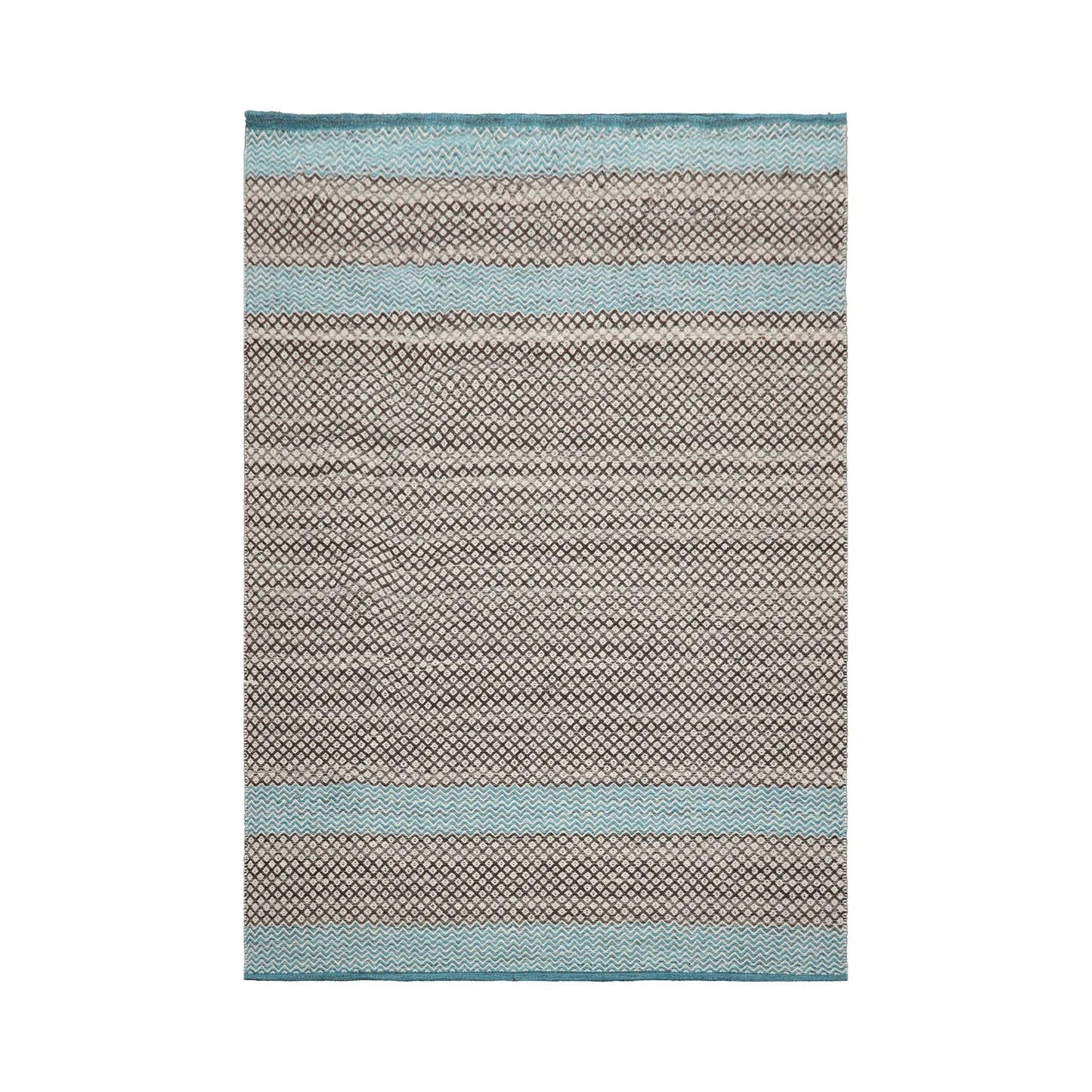 LoomBloom 5x8 Beige Oriental Modern Hand Woven Kilim Wool Area Rug