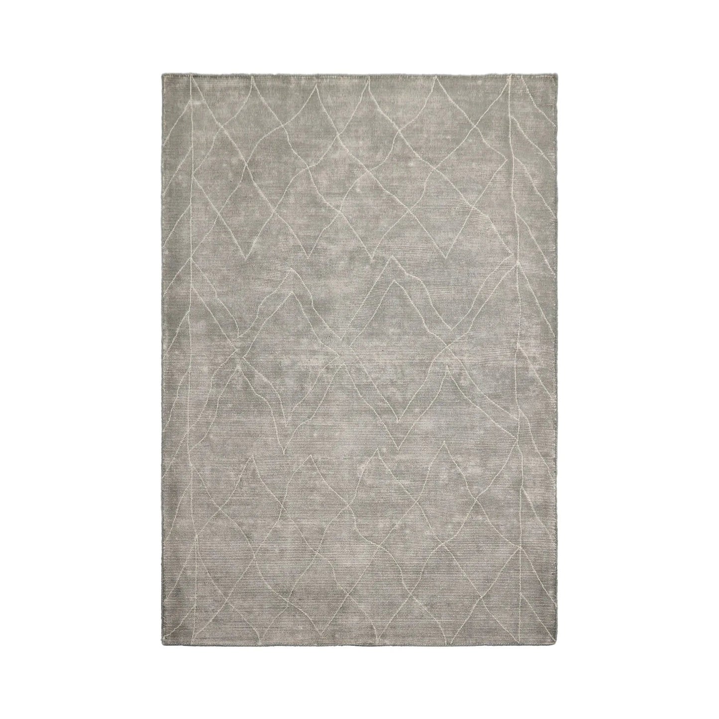 Hand Woven Rustic/Primitive Moroccan Wool Oriental Area Rug by LoomBloom 5x8