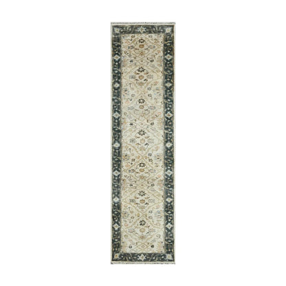 Multi Size Beige Turkish Oushak Wool Hand Knotted Traditional Elegance Oriental Rug