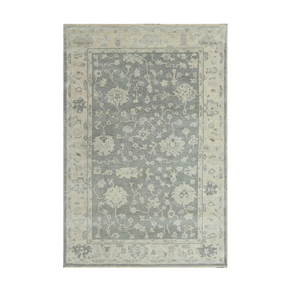 Multi Size Traditional Gray Wool Hand Knotted Turkish Oushak Oriental Rug