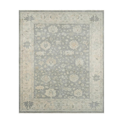 Multi Size Traditional Gray Wool Hand Knotted Turkish Oushak Oriental Rug