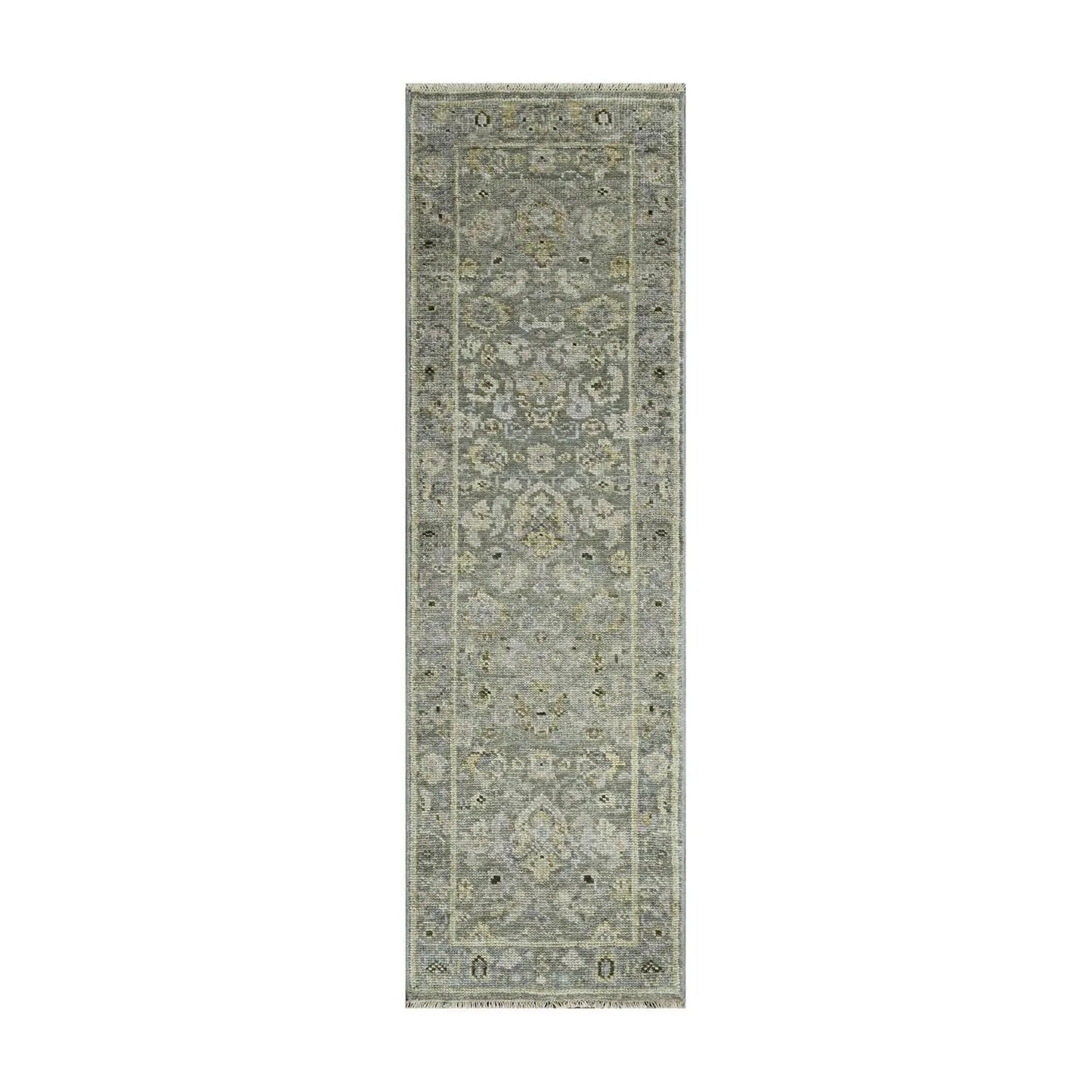 Multi Size Moss Hand Knotted Traditional Oushak Wool Oriental Area Rug