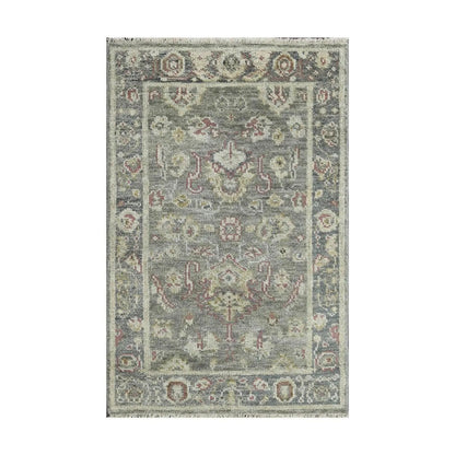 Multi Size Moss Hand Knotted Traditional Oushak Wool Oriental Area Rug
