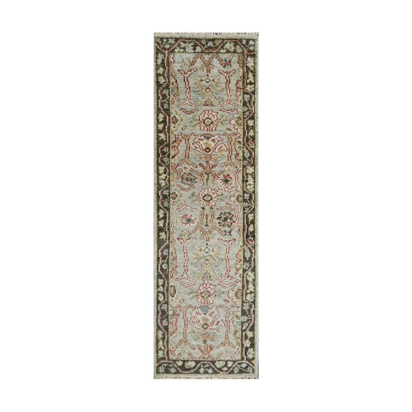 Multi Size Moss Hand Knotted Traditional Oushak Wool Oriental Area Rug
