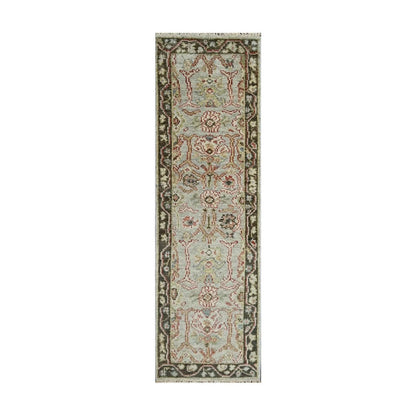 Multi Size Moss Hand Knotted Traditional Oushak Wool Oriental Area Rug