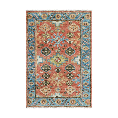 Multi Sizes Coral Hand Knotted Arts & Crafts/Mission Oushak Wool Oriental Area Rug