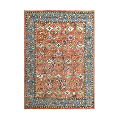 Multi Sizes Coral Hand Knotted Arts & Crafts/Mission Oushak Wool Oriental Area Rug