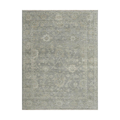 LoomBloom 7'4''x9'9" Moss Hand Knotted Traditional Oushak Wool Oriental Area Rug