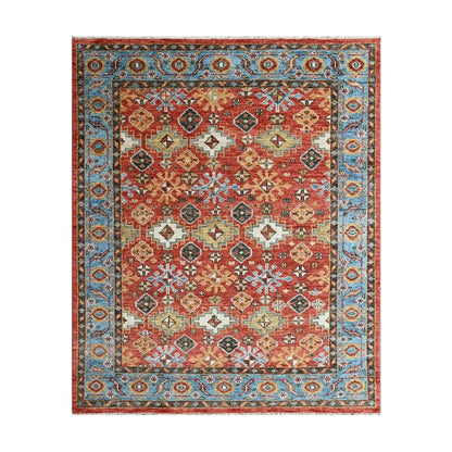 Multi Sizes Coral Hand Knotted Arts & Crafts/Mission Oushak Wool Oriental Area Rug