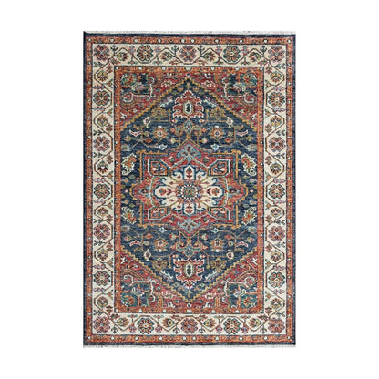Multi Size Navy Hand Knotted Traditional Oushak Wool Oriental Area Rug