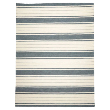 LoomBloom Multi Size Slate Hand Tufted Contemporary Striped Wool Oriental Area Rug