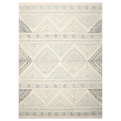 LoomBloom Multi Size Ivory Hand Tufted Transitional Geometric Wool Oriental Area Rug