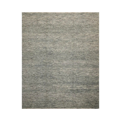 LoomBloom 8'1''x10'2" Ivory Hand Knotted Contemporary Geometric Wool Oriental Area Rug