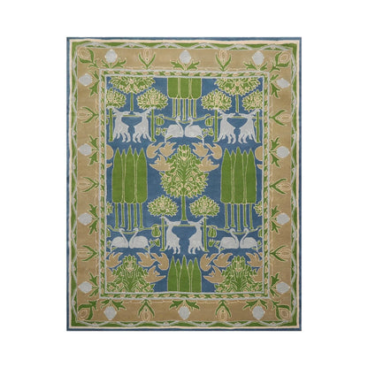 LoomBloom  Blue Hand Tufted Transitional Art & Crafts Wool Oriental Area Rug