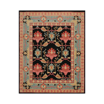 LoomBloom Multi Black Hand Tufted Transitional Art & Crafts Wool Oriental Area Rug