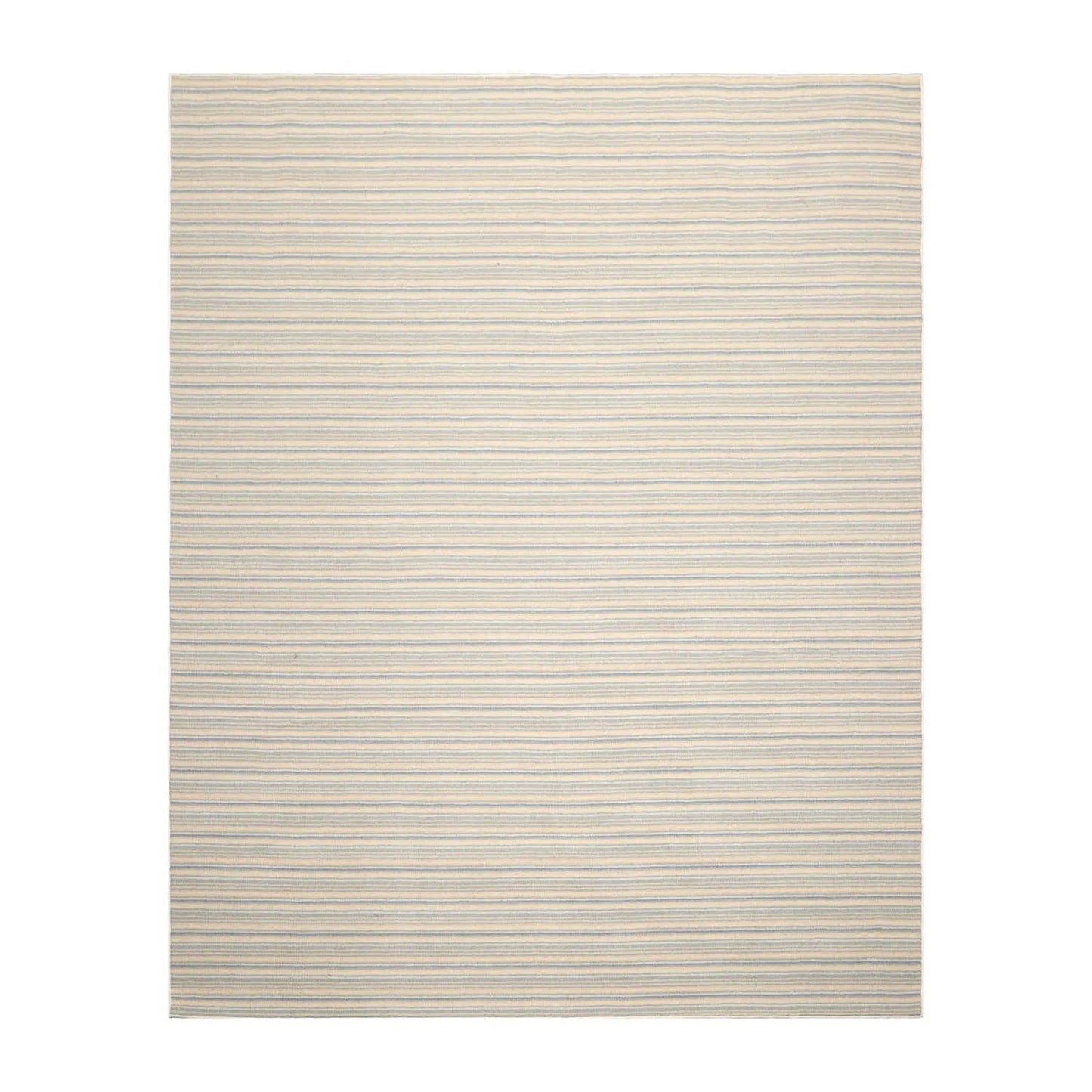 LoomBloom Multi Sizes Ivory Hand Woven Contemporary Striped 100% New Zealand Wool Oriental Area  Rug