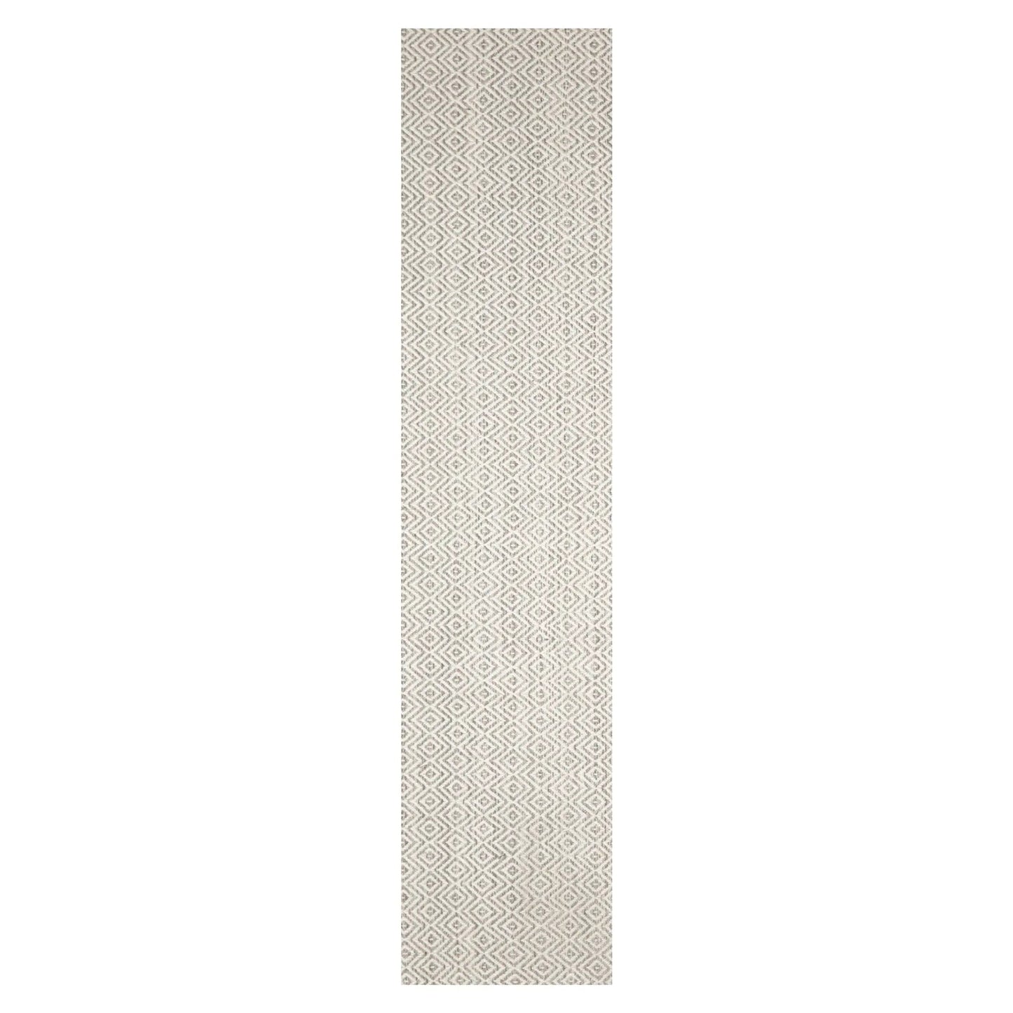 LoomBloom Multi Size Ivory Hand Woven Contemporary Geometric Flatweave New Zealand Wool  Oriental Area Rug