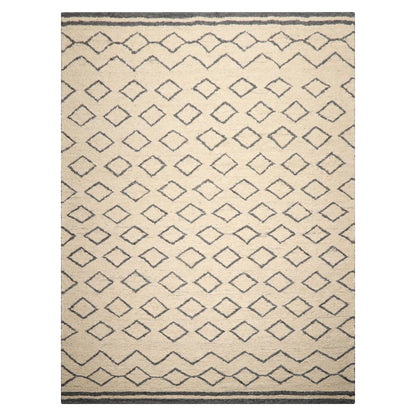 LoomBloom Multi Sizes Oatmeal Hand Woven Flatweave Contemporary Geometric Wool Oriental Area Rug