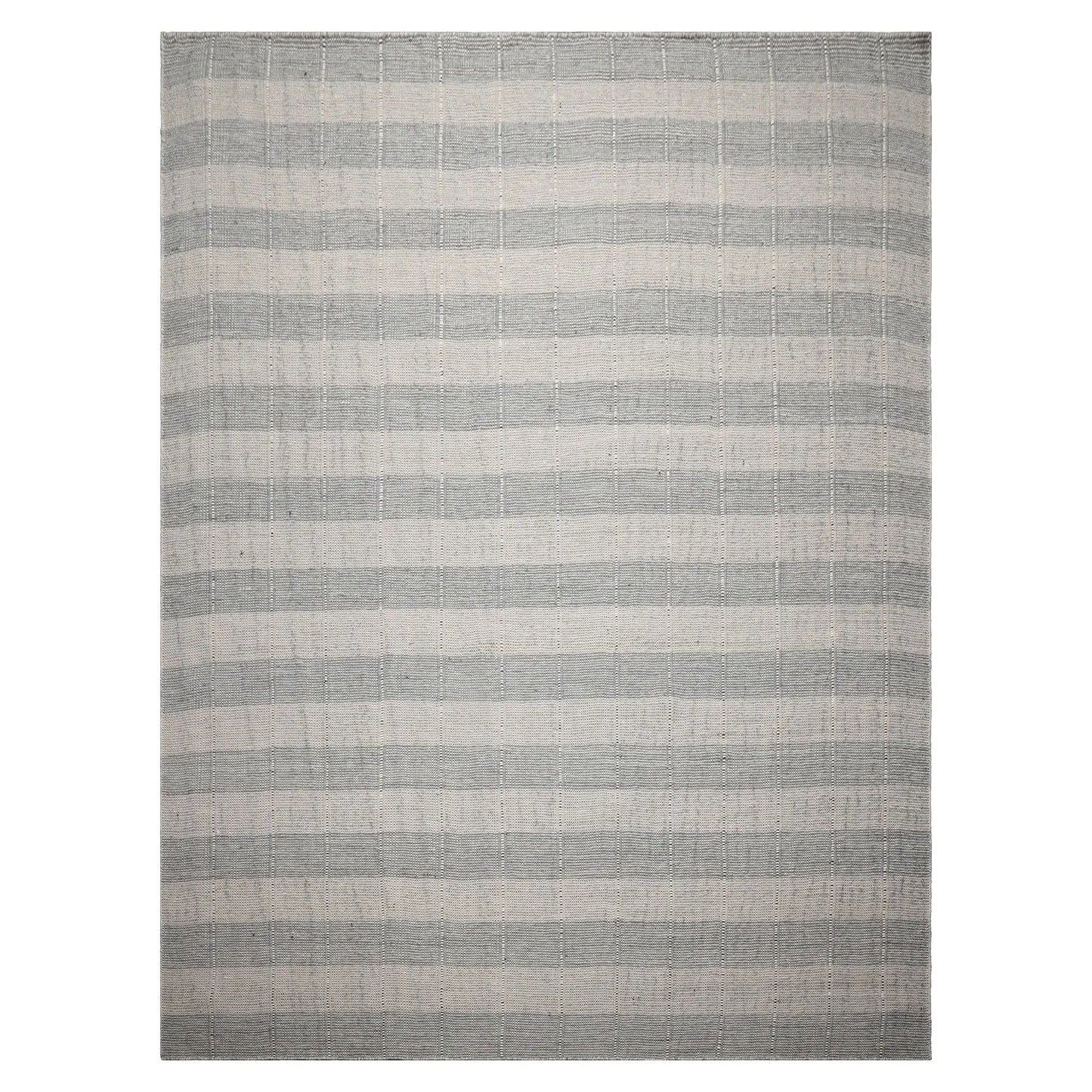 LoomBloom Plaid  Multi Sizes Gray Hand Woven Flatweave Modern Wool Oriental Area Rug