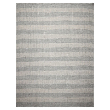 LoomBloom Plaid  Multi Sizes Gray Hand Woven Flatweave Modern Wool Oriental Area Rug