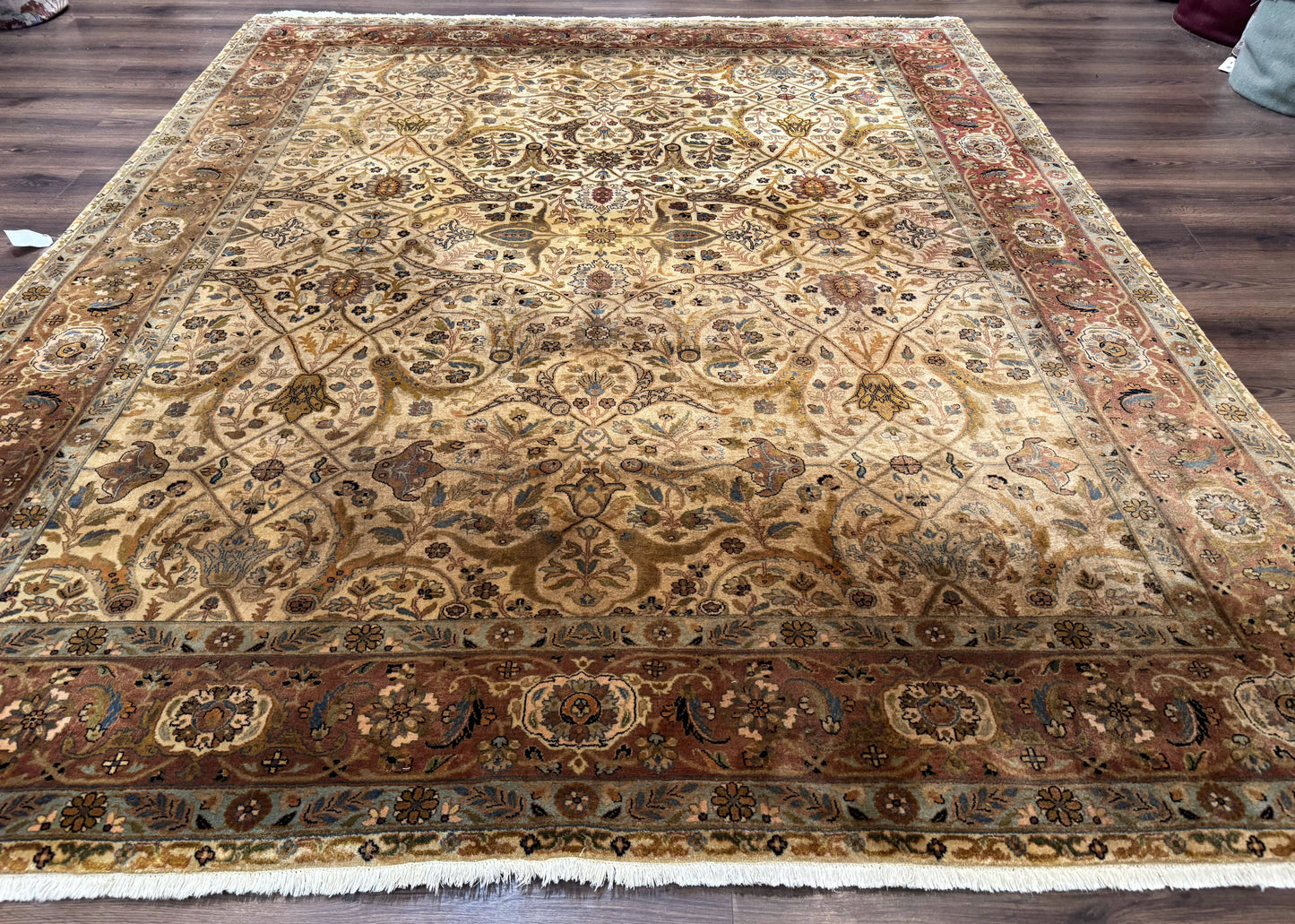 Indo Persian Rug 8x10, Teawash Bidjar Carpet, Allover Pattern
