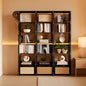 18 Cube Black Durable Bookcase With Storage Organizer