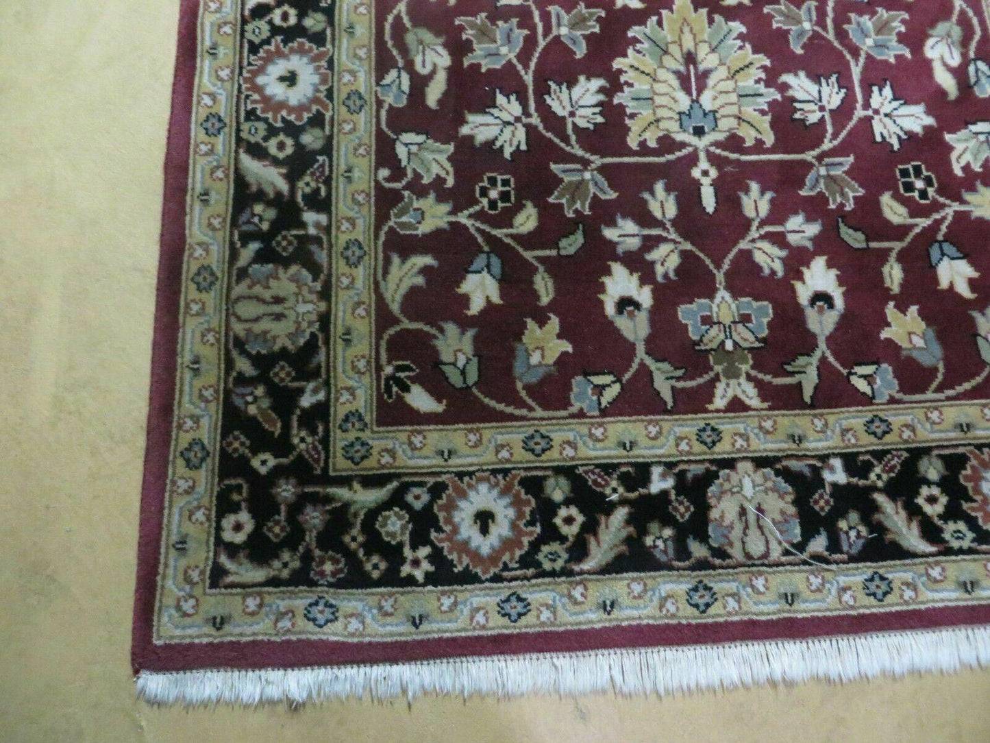 4' X 6' Handmade Finely Knotted Indian Agra Pattern Wool Rug Nice