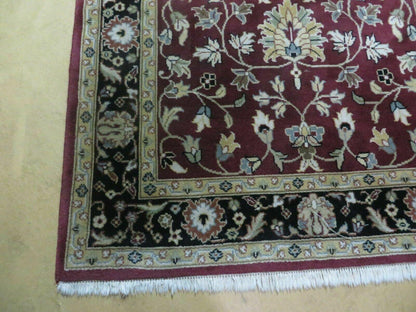 4' X 6' Handmade Finely Knotted Indian Agra Pattern Wool Rug Nice