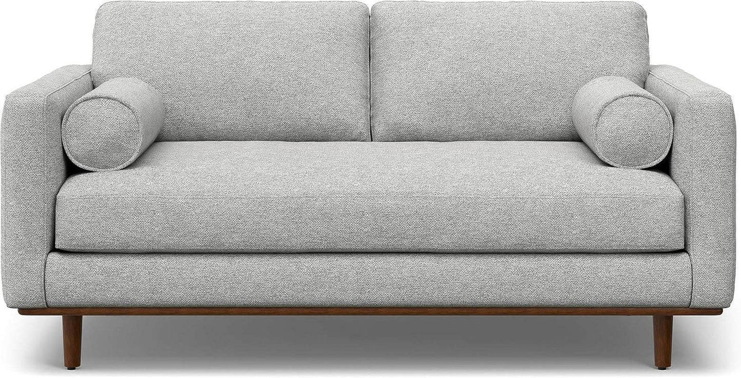 Morrison 72 Inch Mid Century Modern Sofa Set Mist Grey