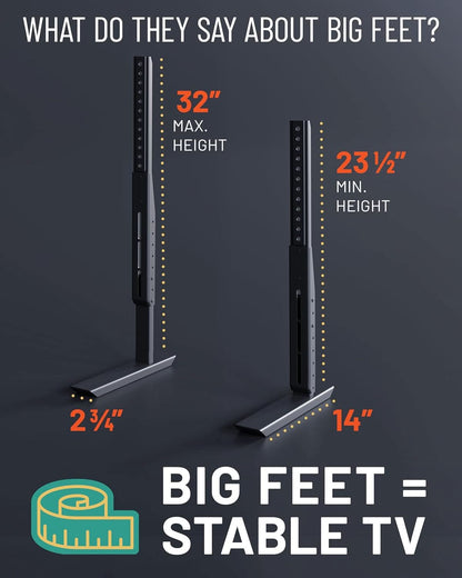 Universal Height Adjustable TV Stand For 49 To 77 Inch TVs