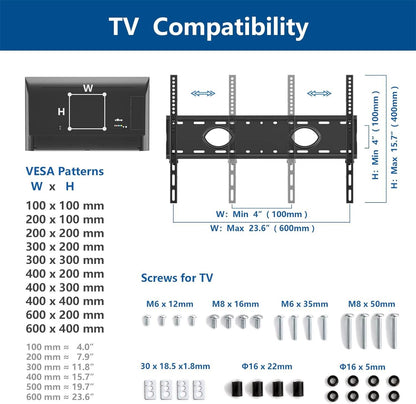 Height Adjustable Mobile TV Cart For 32 To 83 Inch Screens With Locking Wheels