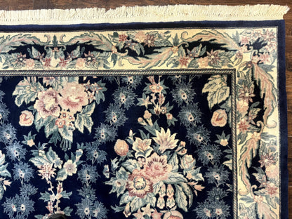 Sino Persian Rug 6x9, Navy Blue, Floral