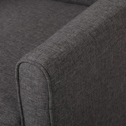 Emmie Fabric Recliner Set Of 2 In Smoke And Dark Brown