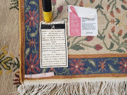 Tufenkian Rug 5.9 x 8.6, Tibetan Nepalese Rug, Hand Knotted, Soft Shiny Wool, Repeated Motifs, Contemporary Modern, Area Rug 6x9, Vintage