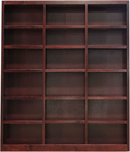 Traditional Oak Bookcase 84 Inch Tall With 18 Shelves