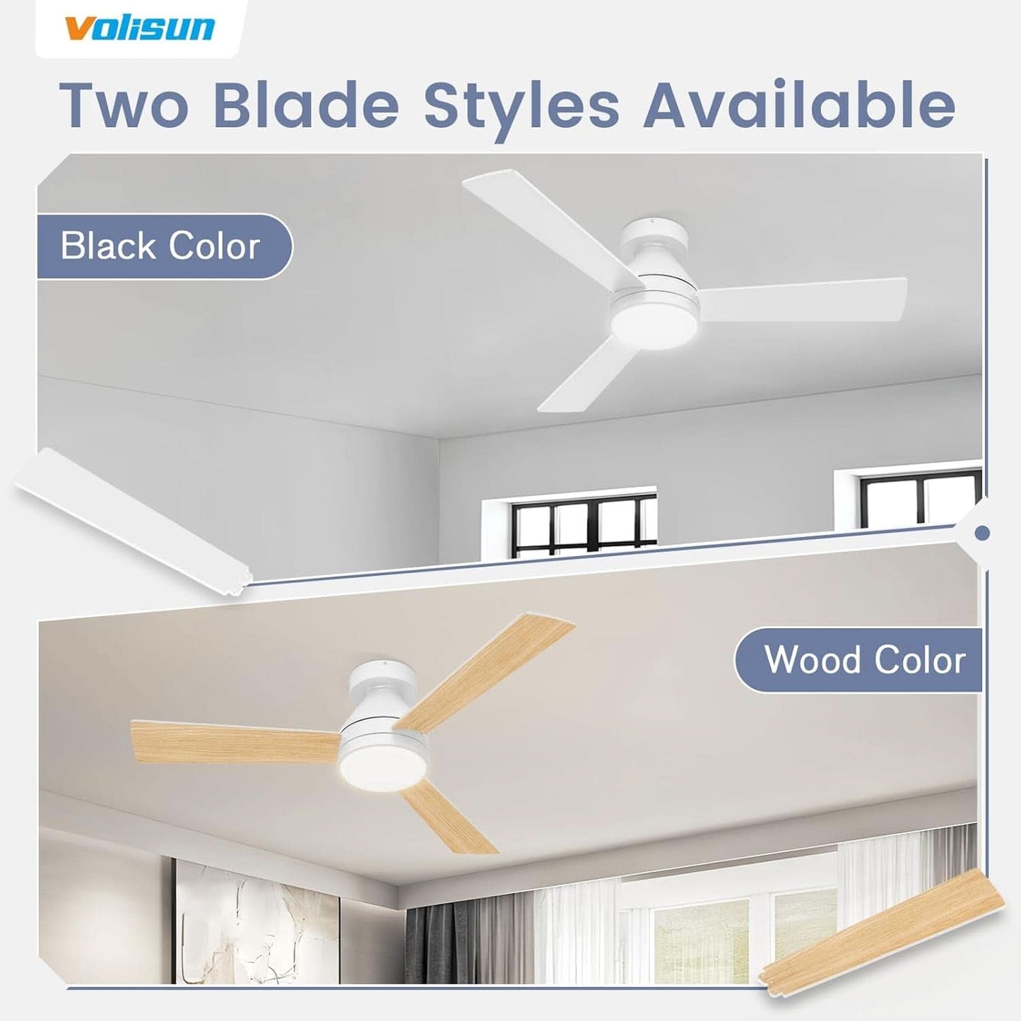 42 Inch Ceiling Fan With Dimmable LED Light And Remote