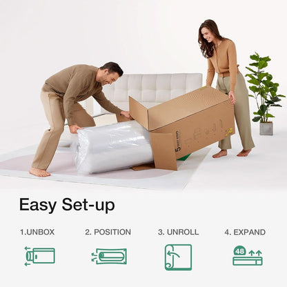 Twin 6 Inch Bonnell Spring Hybrid Mattress Adaptive Foam