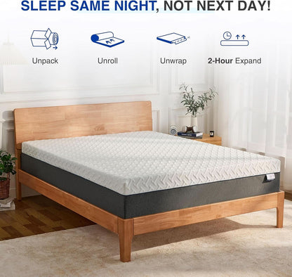 Queen Memory Foam Mattress Gel Cooling CertiPur US Certified