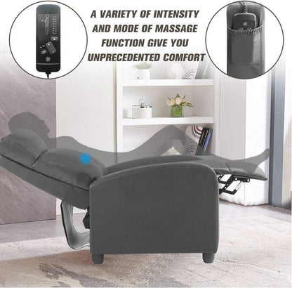 Leather Recliner Sofa With Massage And Heat Therapy