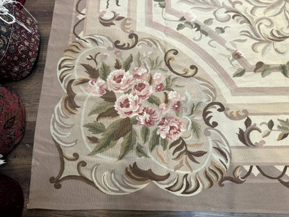 Palace Sized Aubusson Rug 13 x 20, Flatweave Aubusson Weave, Oversized Rug, European French Elegant Design