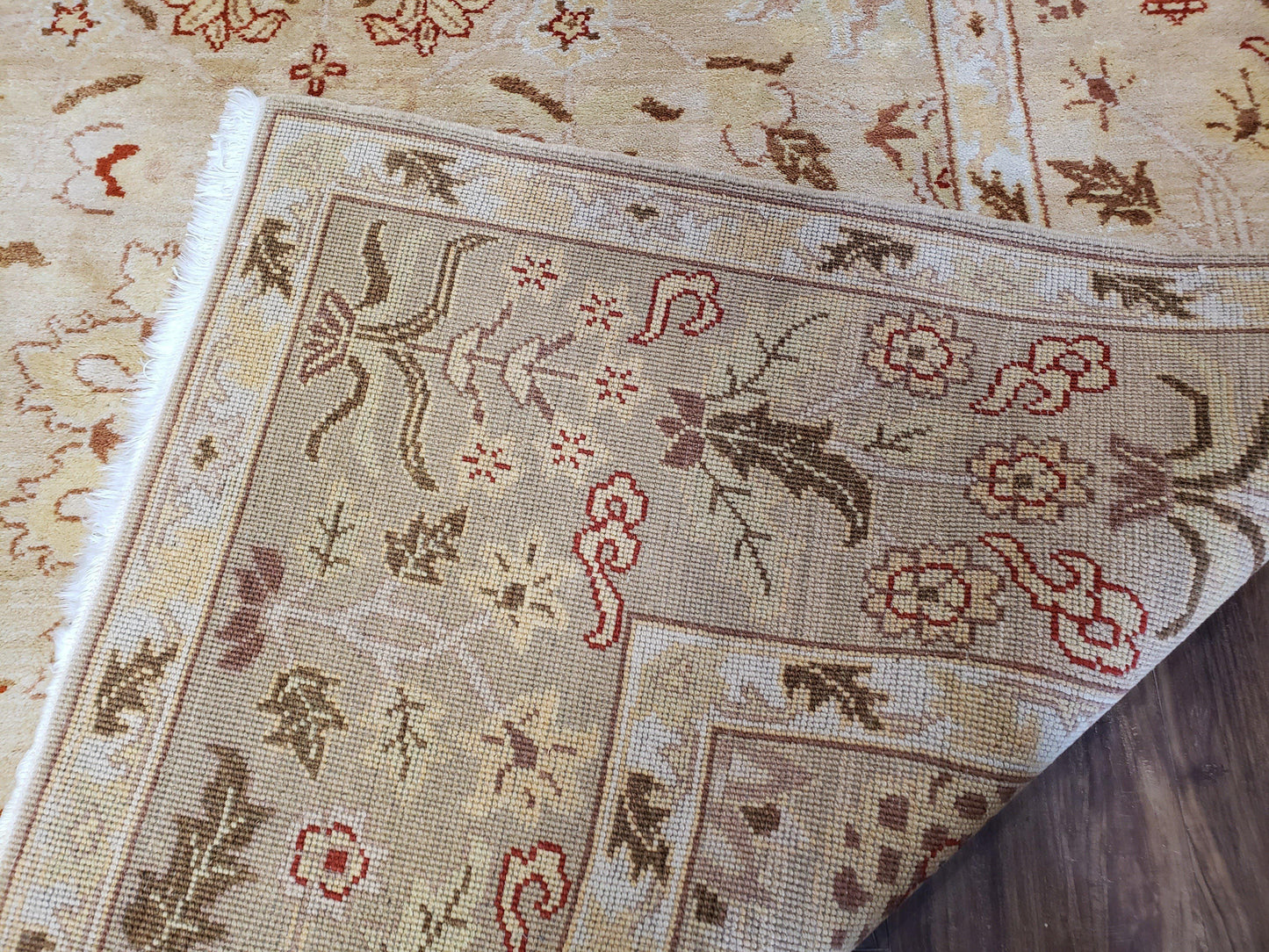 Vintage Turkish Oushak Area Rug 6x9, Wool Hand-Knotted