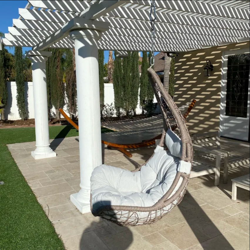 Peakhome Furnishings Outdoor Patio Wicker Swing Chair Without Stand