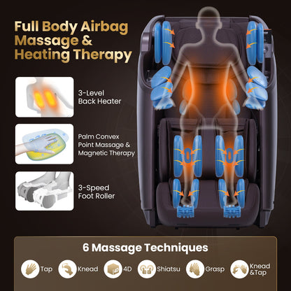 2025 Enjoyment 42 - Full Body Zero Gravity Massage Recliner with Airbags and Foot Rollers