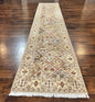Pak Persiann Runner Rug 2.7 x 12, Handmade Wool Vintage Hallway Rug, Panel Design
