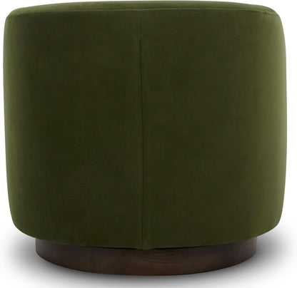 Forest Green Velvet Swivel Upholstered Armchair FSC