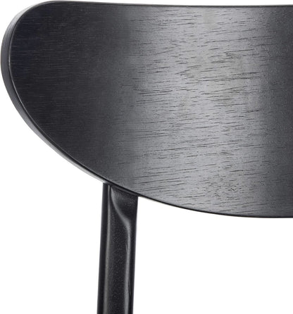 Home Lucca Retro Black Cushion Dining Chair Set Of 2 Wood