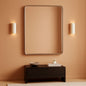 24 By 30 Inch Brushed Nickel Wall Mounted Bathroom Mirror Hangs Horizontally Or Vertically