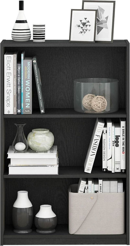 3 Tier Adjustable Bookcase For Home Office Storage
