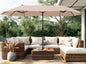 Large Double-Sided Patio Umbrella with Easy Crank System